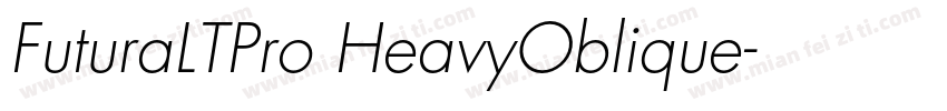 FuturaLTPro HeavyOblique字体转换